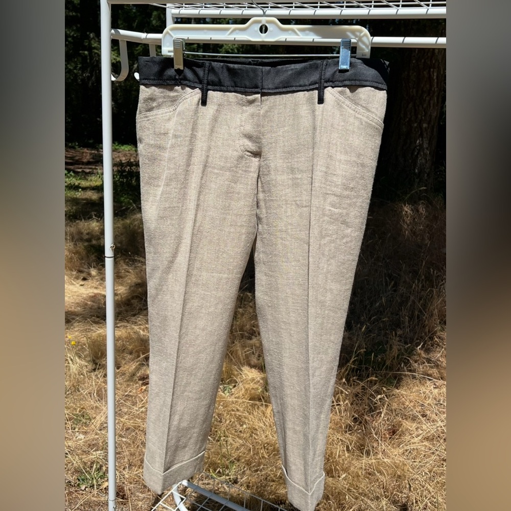 Dolce & Gabbana Linen Silk Cropped Trousers 44